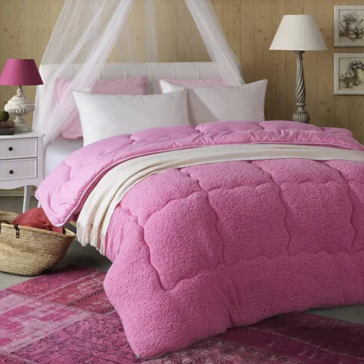 CozyLuxe Gänsedaunen Lammwolldecke