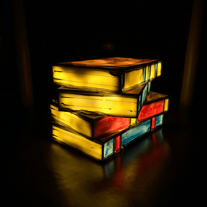 GlowTale Buntglas Buchlampe