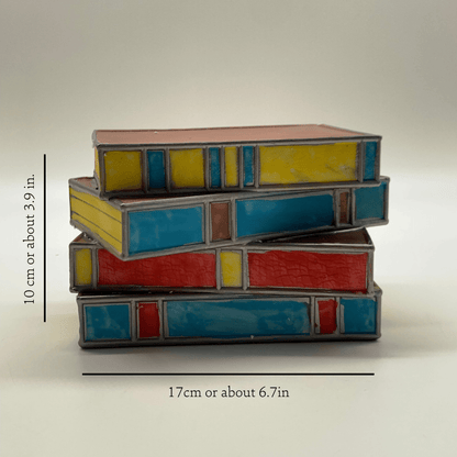 GlowTale Buntglas Buchlampe