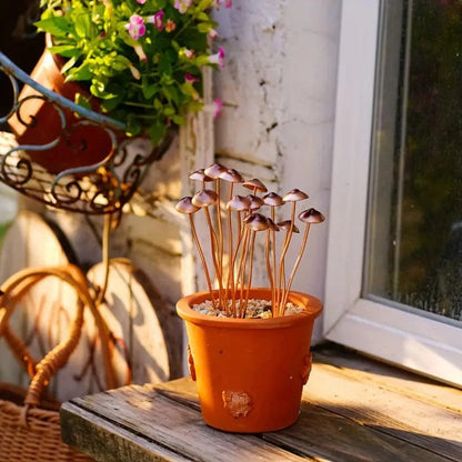 Verzaubertes Metall-Pilz-Garten-Dekor