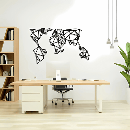 Wanderlust Metallische Weltkarte