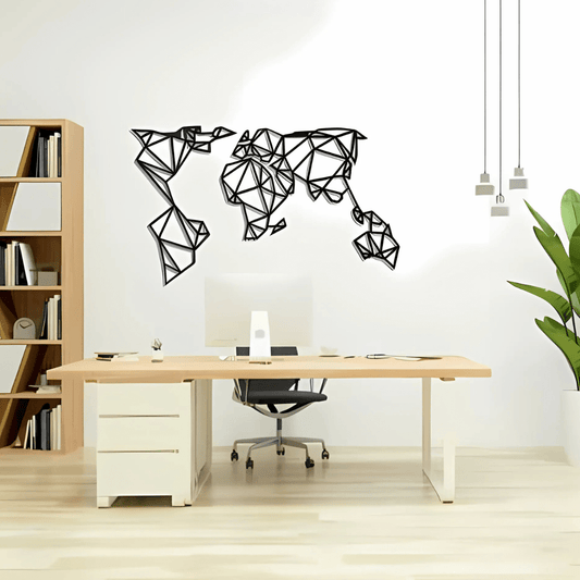 Wanderlust Metallische Weltkarte