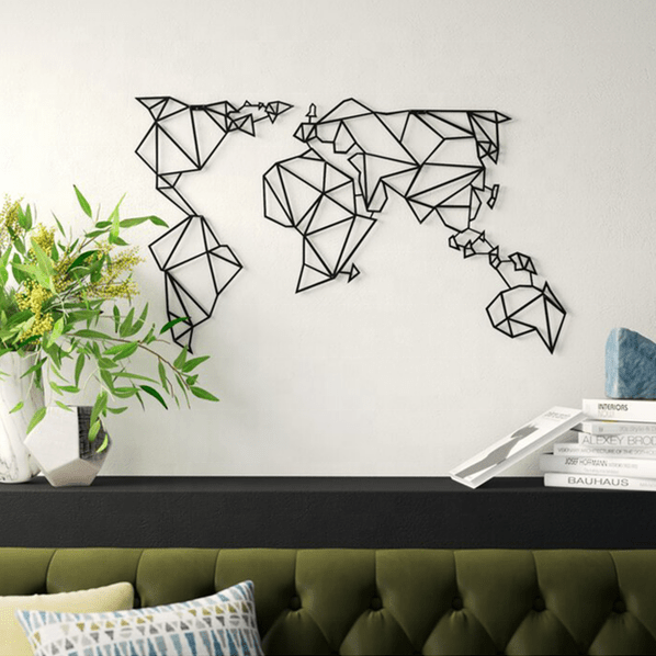 Wanderlust Metallische Weltkarte