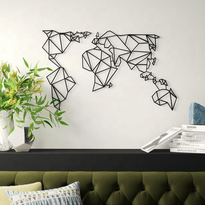 Wanderlust Metallische Weltkarte