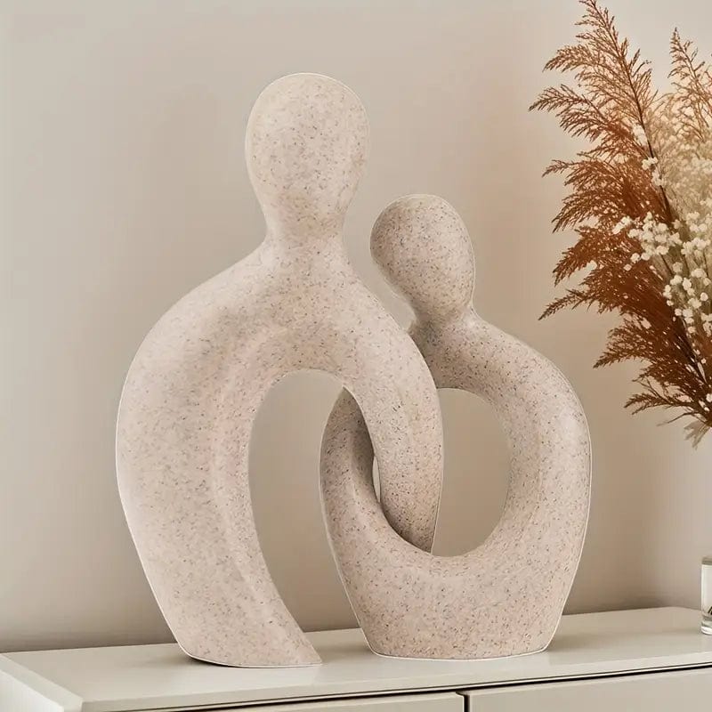 Überlappende Paar abstrakte Skulptur