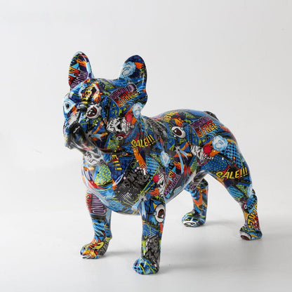 Verspielt Englische Bulldogge Harz Statue