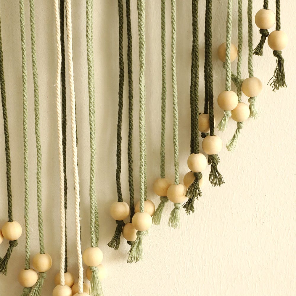 Handgewebter Boho Blatt Makramee Wandteppich