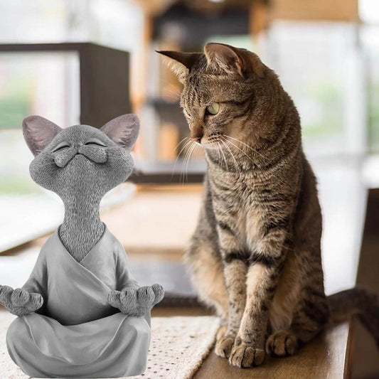 Buddha Katze Figurine