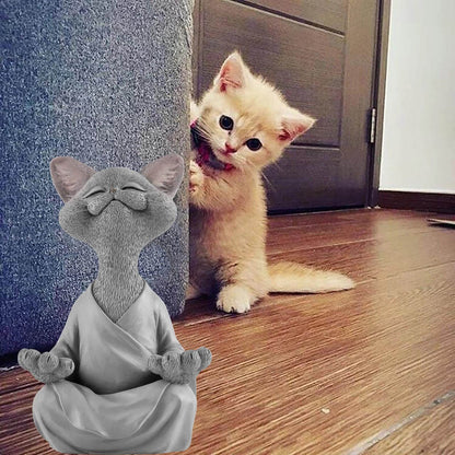 Buddha Katze Figurine