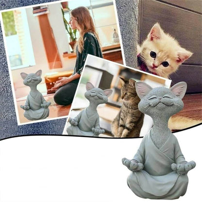 Buddha Katze Figurine