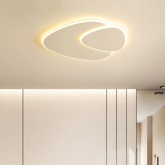 Garduru Minimalistische LED-Deckenleuchte – Elegantes weißes elliptisches Design