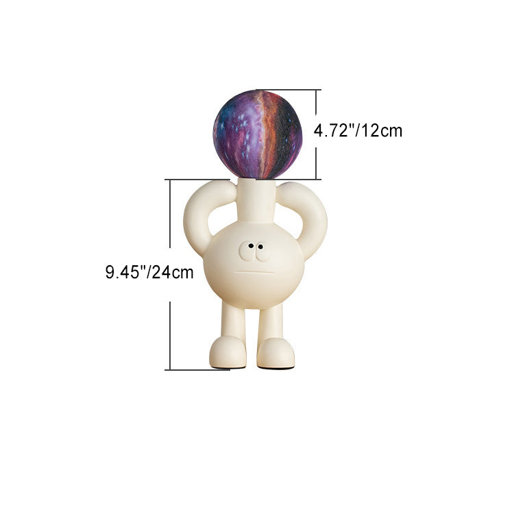 Garduru - Moderne Glastischlampe Mit Cartoon-Harzbasis für Stilvolle Räume