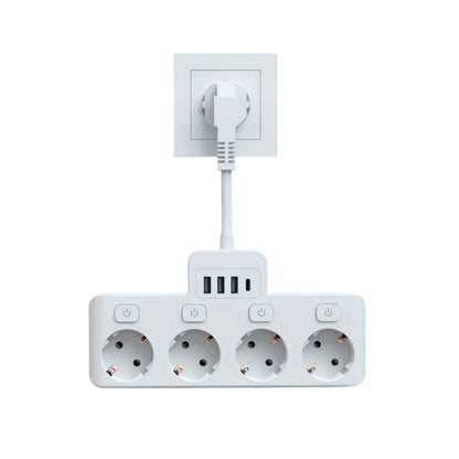 PowerHub Adapter | Effiziente Stromlösung mit 4 Steckdosen und USB-Ports