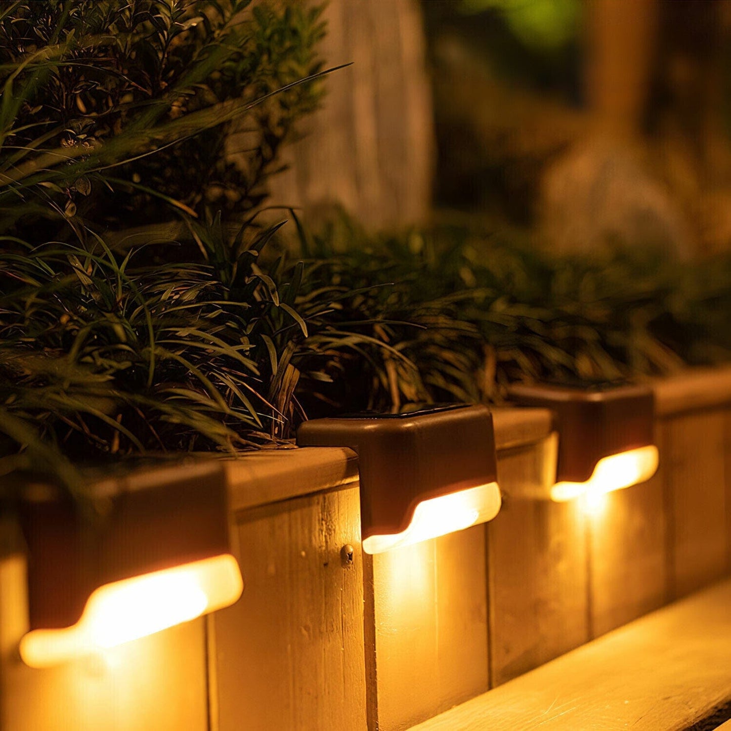 Solarbetriebene, wasserdichte LED-Treppen- und Gartenleuchte für den Außenbereich