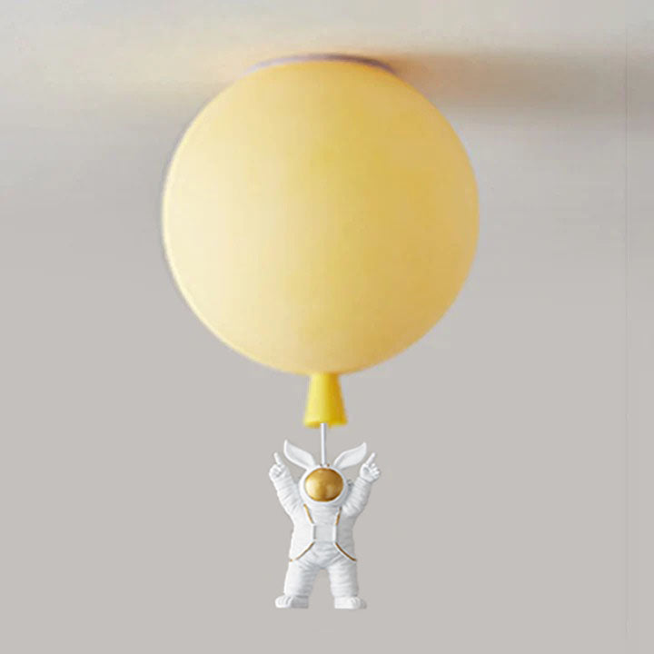 Garduru Moderne Mond & Astronaut LED Deckenleuchte – Verspielt Weltraum-Themenlampe