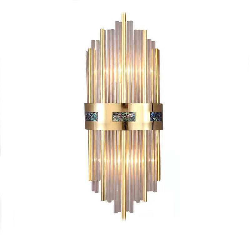 Kristall-Kristall-LED-Wandleuchte Gold, Wohnzimmer/Schlafzimmer, Metall/Acryl