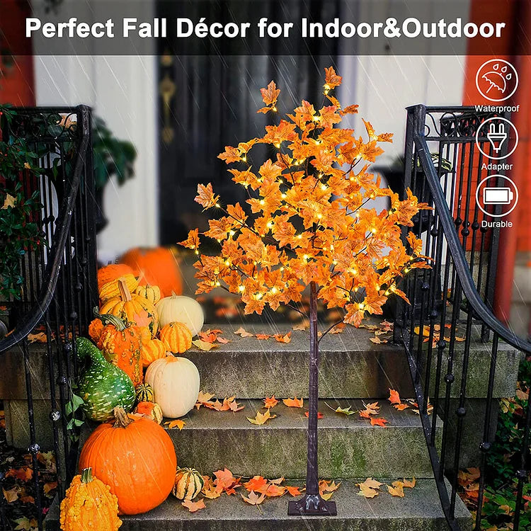 Ahorn-LED-Baum – Herbstdekoration mit Herbstblättern und sanftem Licht
