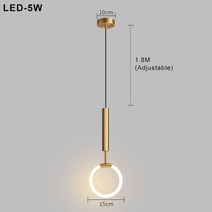 LED-Hängelampe Nordic Simple - Minimalistische Metalllampe für Küche, Esszimmer und Büro