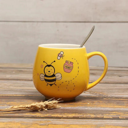 Kaffeetasse aus Keramik mit Cartoon-Biene