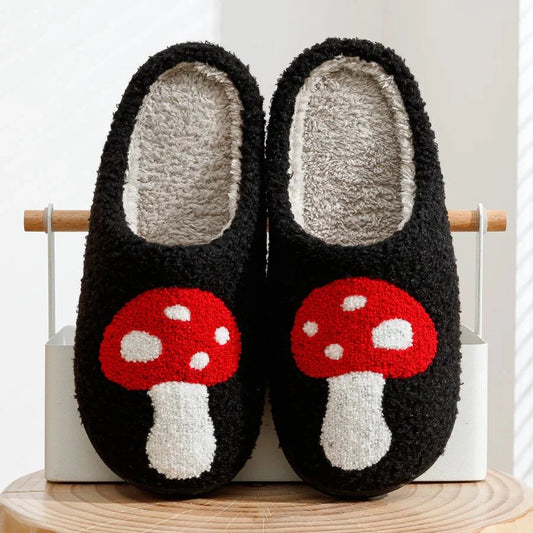 Cartoon-Pilz-Hausschuhe