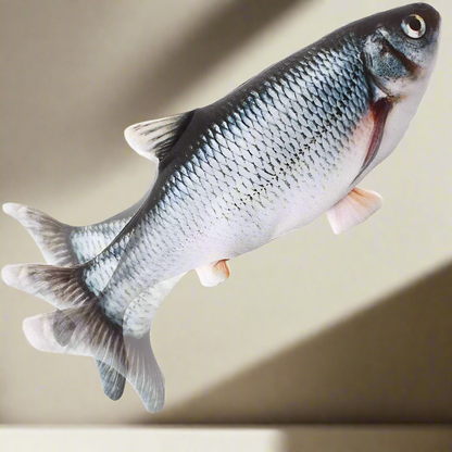 Royallure Interaktives Katzenspielzeug – USB wiederaufladbarer tanzender Fisch mit Bewegungssensor & Katzenminze