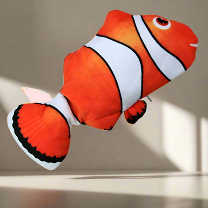 Royallure Interaktives Katzenspielzeug – USB wiederaufladbarer tanzender Fisch mit Bewegungssensor & Katzenminze