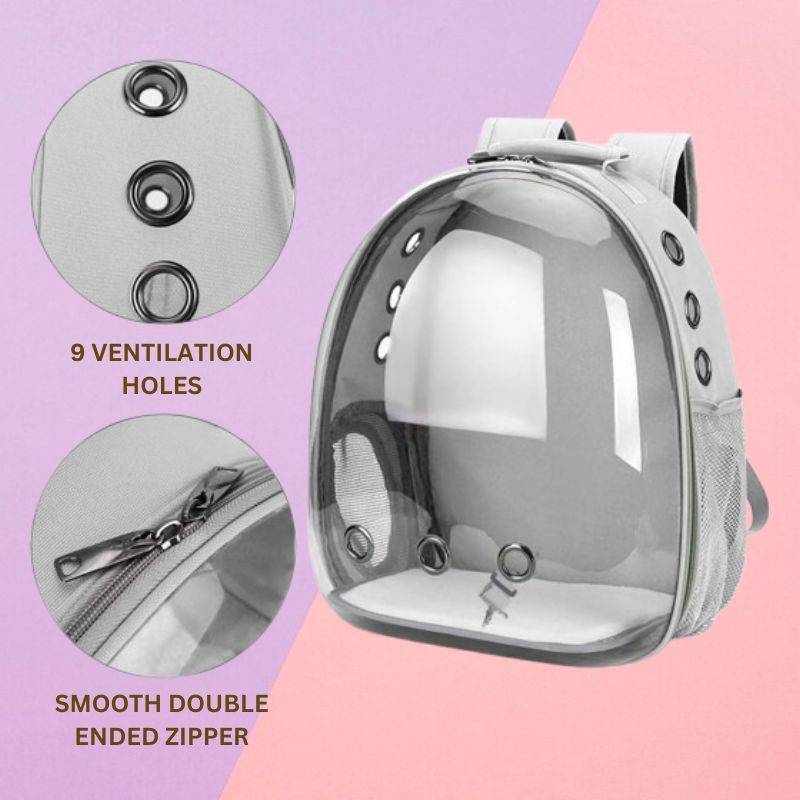 Atmungsaktive Raumkapsel Haustiertragebox für Katzen und Hunde