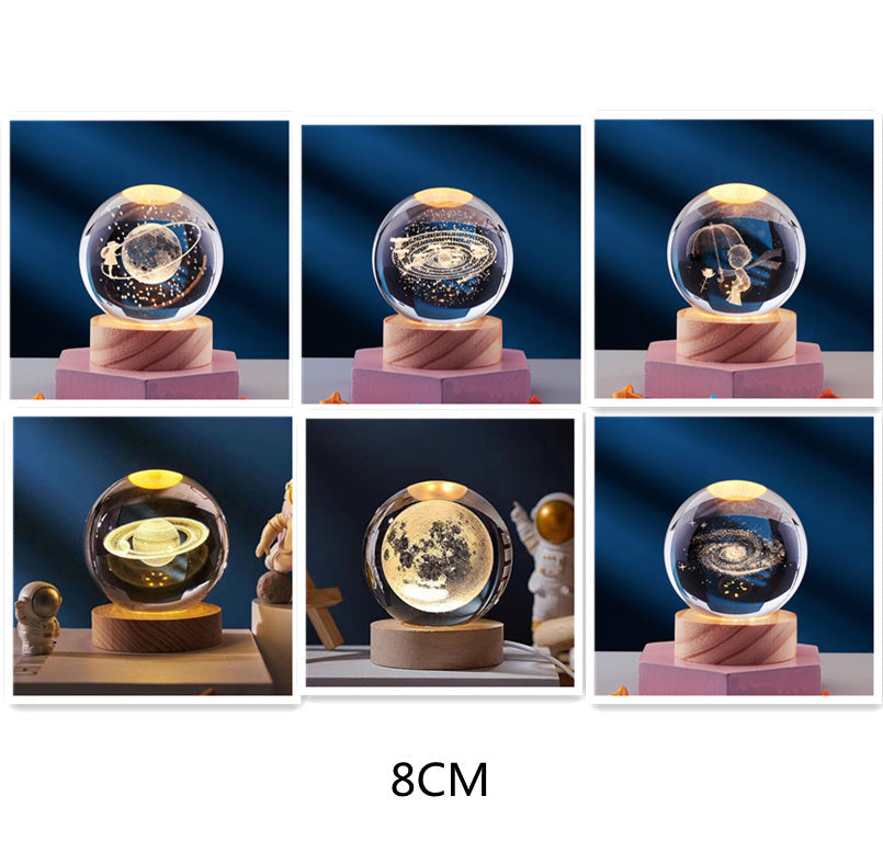 3D Kristall Nachtlicht Lampe für Dekoration - Magischer 3D Effekt