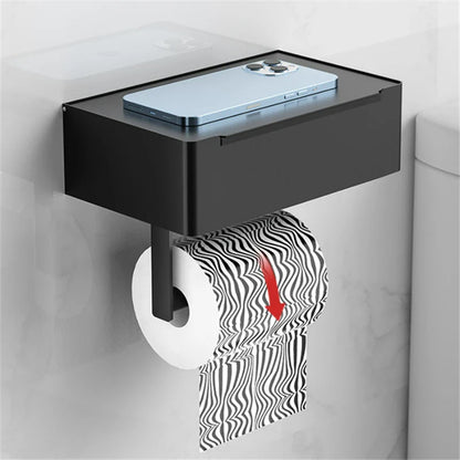 Edelstahl Badezimmer Toilettenpapierrollenhalter mit Telefonablage