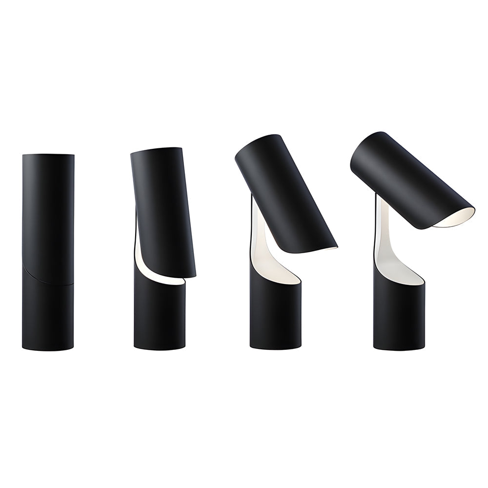 Garduru - Minimalistische LED Schreibtischlampe aus Matt-Schwarz mit Verstellbarem Kopf