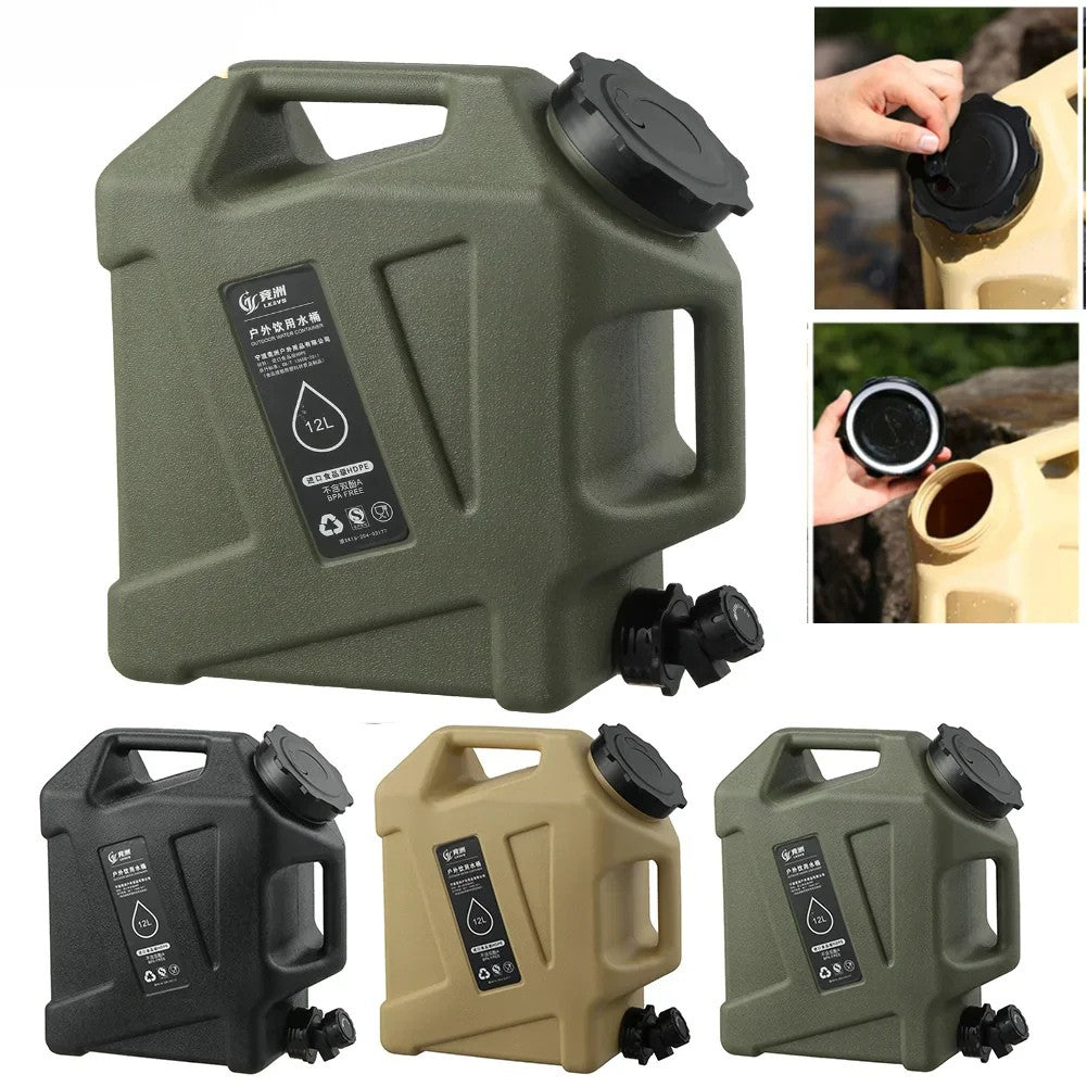 12L Tragbarer Wasserkanister mit Hahn – Outdoor Camping Essential