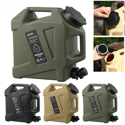 12L Tragbarer Wasserkanister mit Hahn – Outdoor Camping Essential