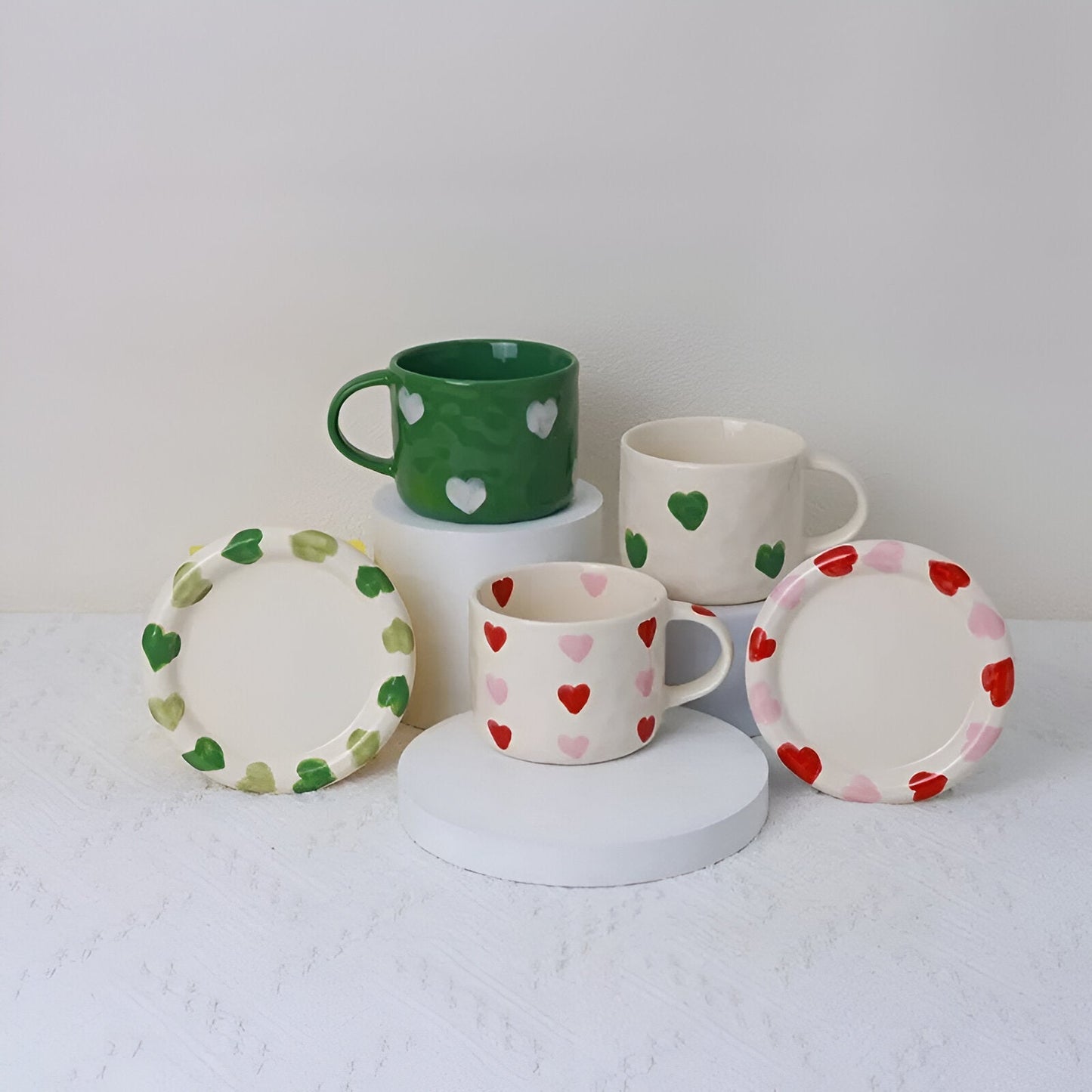 Keramik Liebe Herz Kaffeetasse