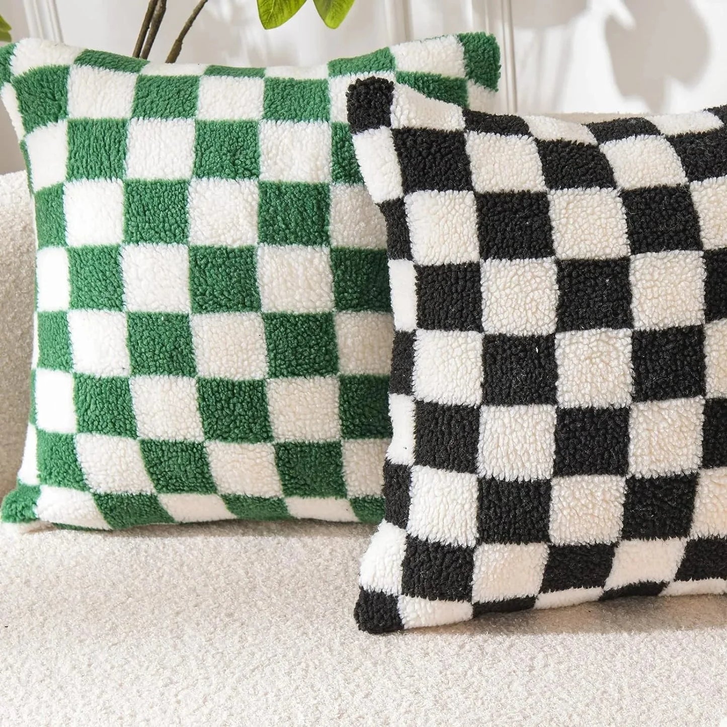 Gestrickter Kunstpelz Wollwurf Kissenbezug