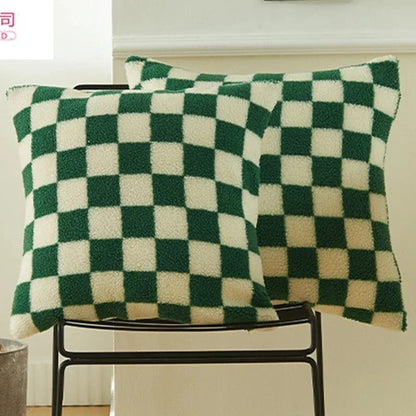 Gestrickter Kunstpelz Wollwurf Kissenbezug