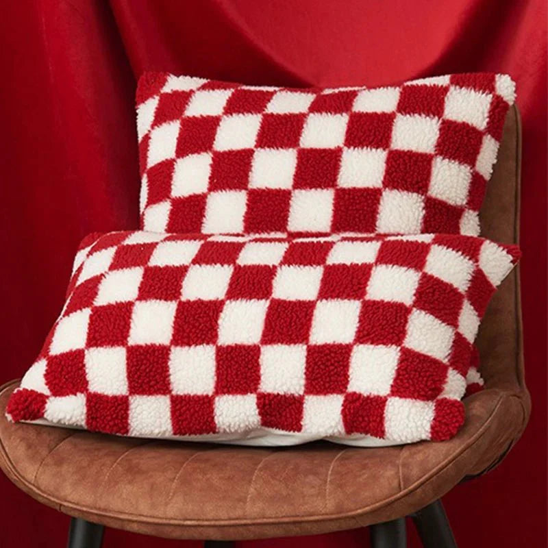 Gestrickter Kunstpelz Wollwurf Kissenbezug