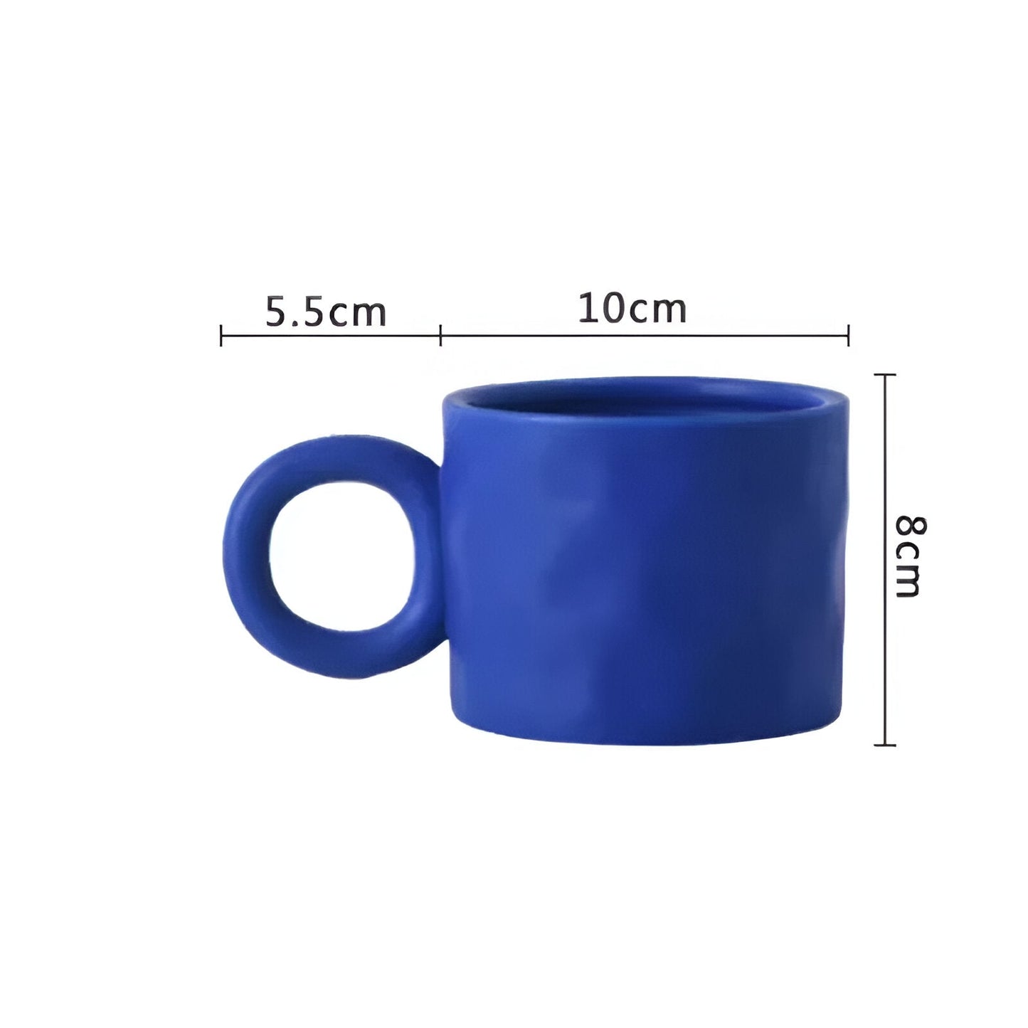 Chunky handgefertigter Keramikkaffee-Becher