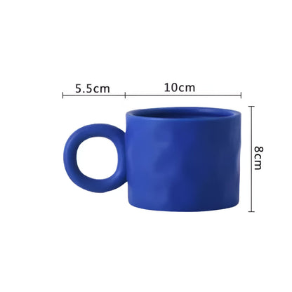 Chunky handgefertigter Keramikkaffee-Becher