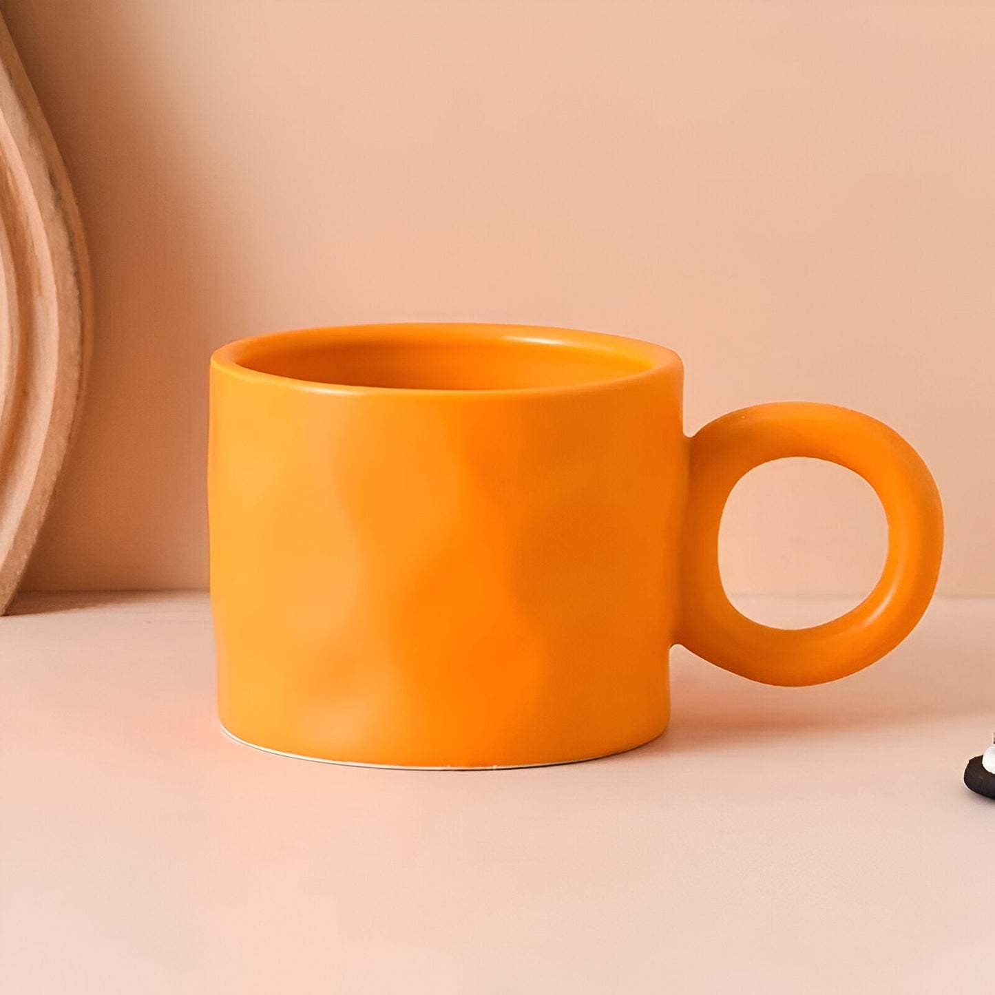 Chunky handgefertigter Keramikkaffee-Becher