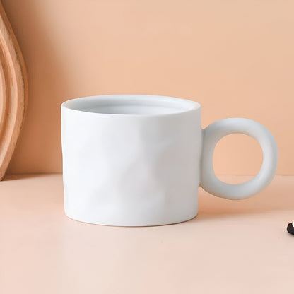 Chunky handgefertigter Keramikkaffee-Becher