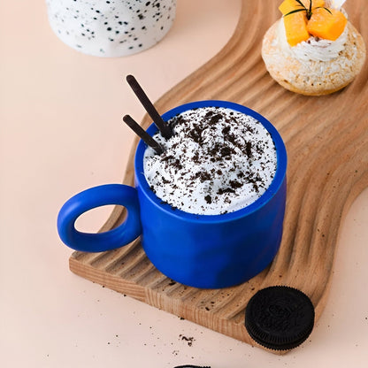 Chunky handgefertigter Keramikkaffee-Becher