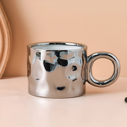 Chunky handgefertigter Keramikkaffee-Becher