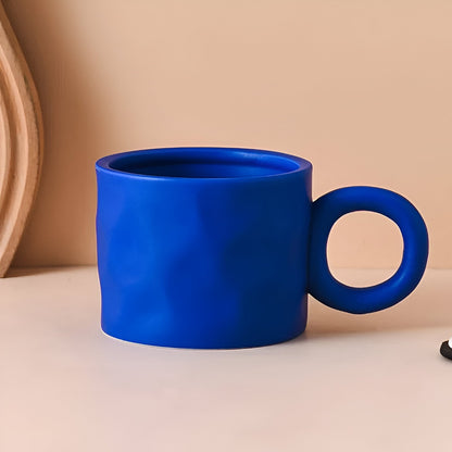 Chunky handgefertigter Keramikkaffee-Becher