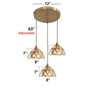 Vintage Buntglas Pendelleuchten