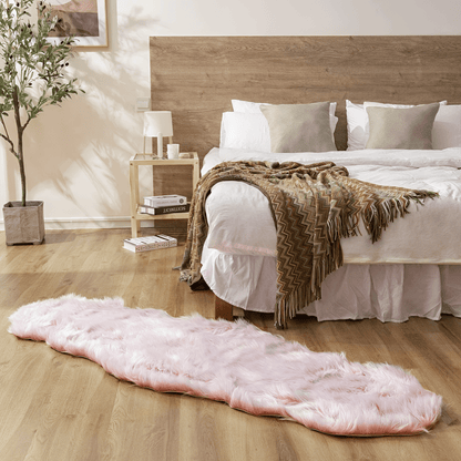 Luxuriöse Schaffellmatte – Maschinenwaschbar, rutschfest und ultra-plüschiger Teppich in 7 Farben, 60x120 cm und 80x180 cm