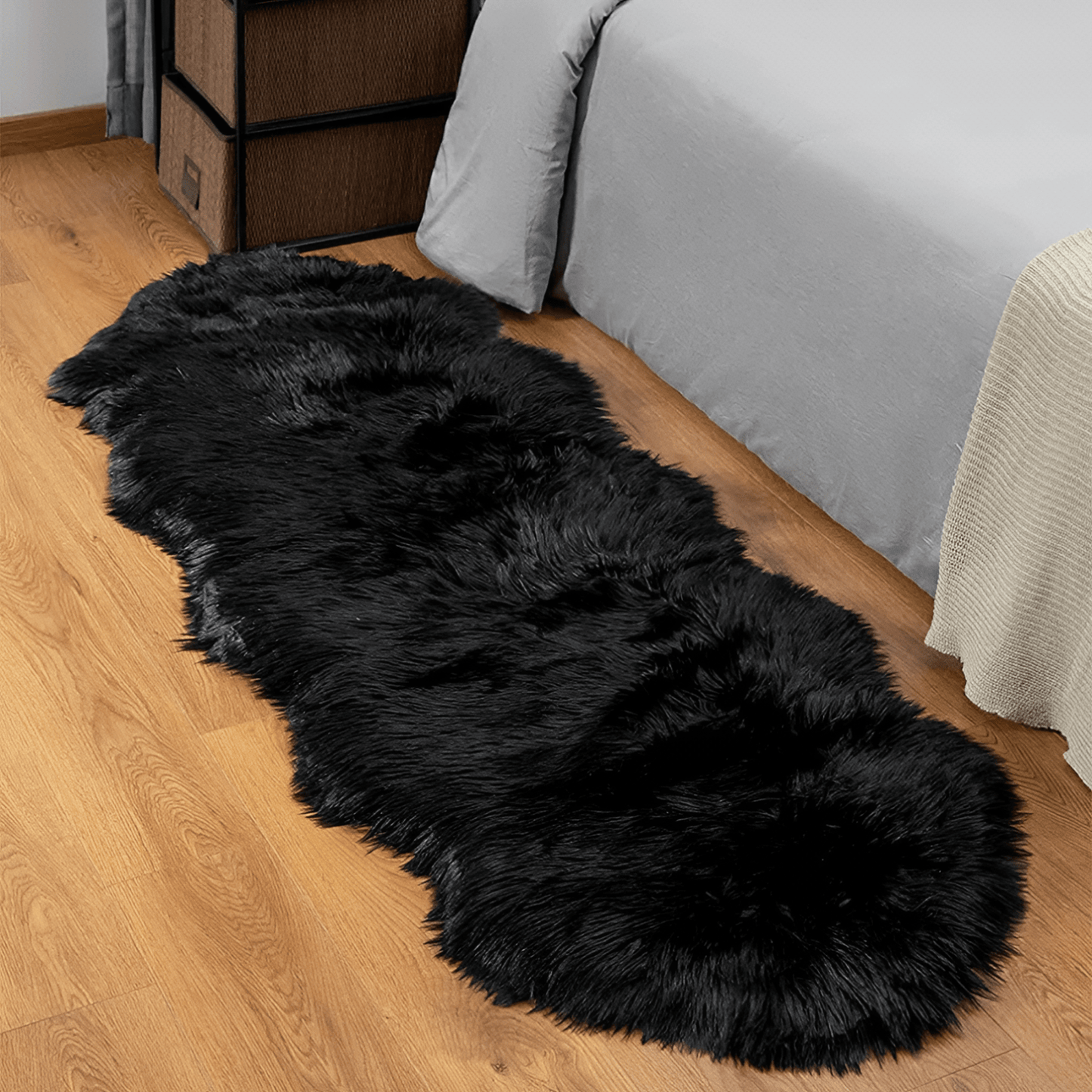 Luxuriöse Schaffellmatte – Maschinenwaschbar, rutschfest und ultra-plüschiger Teppich in 7 Farben, 60x120 cm und 80x180 cm