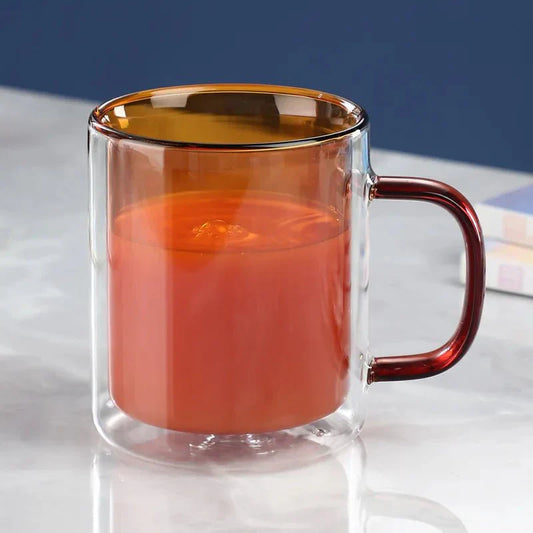 GlassÉlite – Luxus Doppelwandige Kaffeetasse mit stilvoller Isolierung für komfortables Genießen