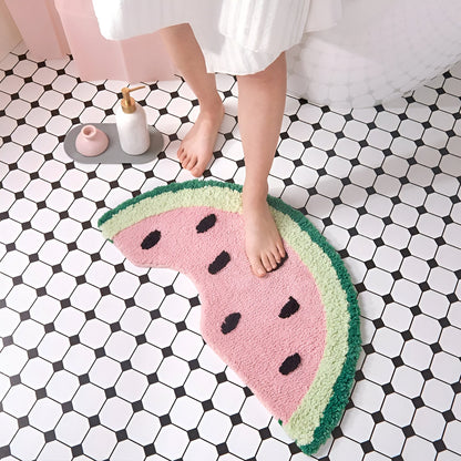 Bunte Wassermelone Badezimmermatte