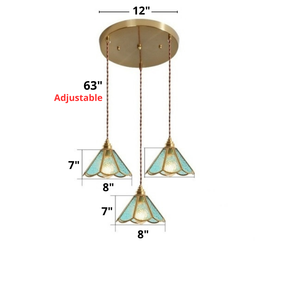 Vintage Buntglas Pendelleuchten