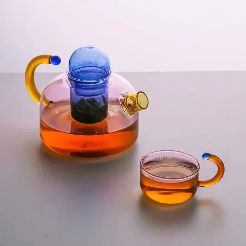 Kristall Teekanne mit Tasse
